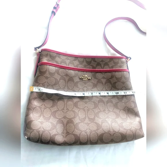 Coach | Bags | Coach Signature Zip File Crossbody Purse | Poshmark